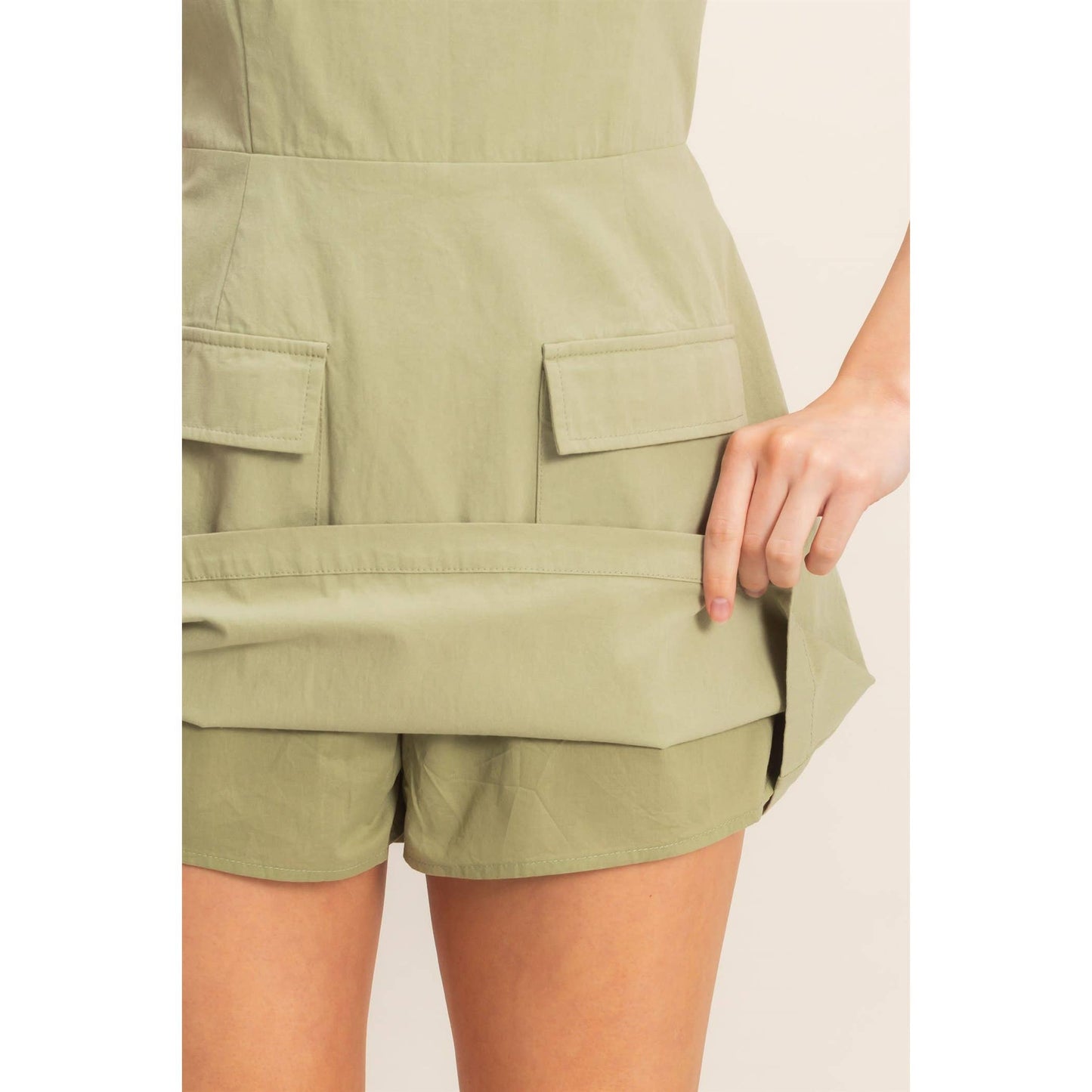 Square Neck Mini Dress: WHITE / S-M-L(2-2-2)