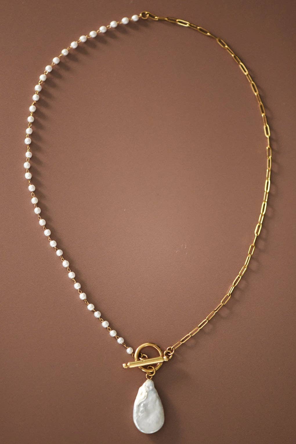 18K Gold Plated Waterproof Stainless Steel Chain Necklace - 7524: S0OX3T7524