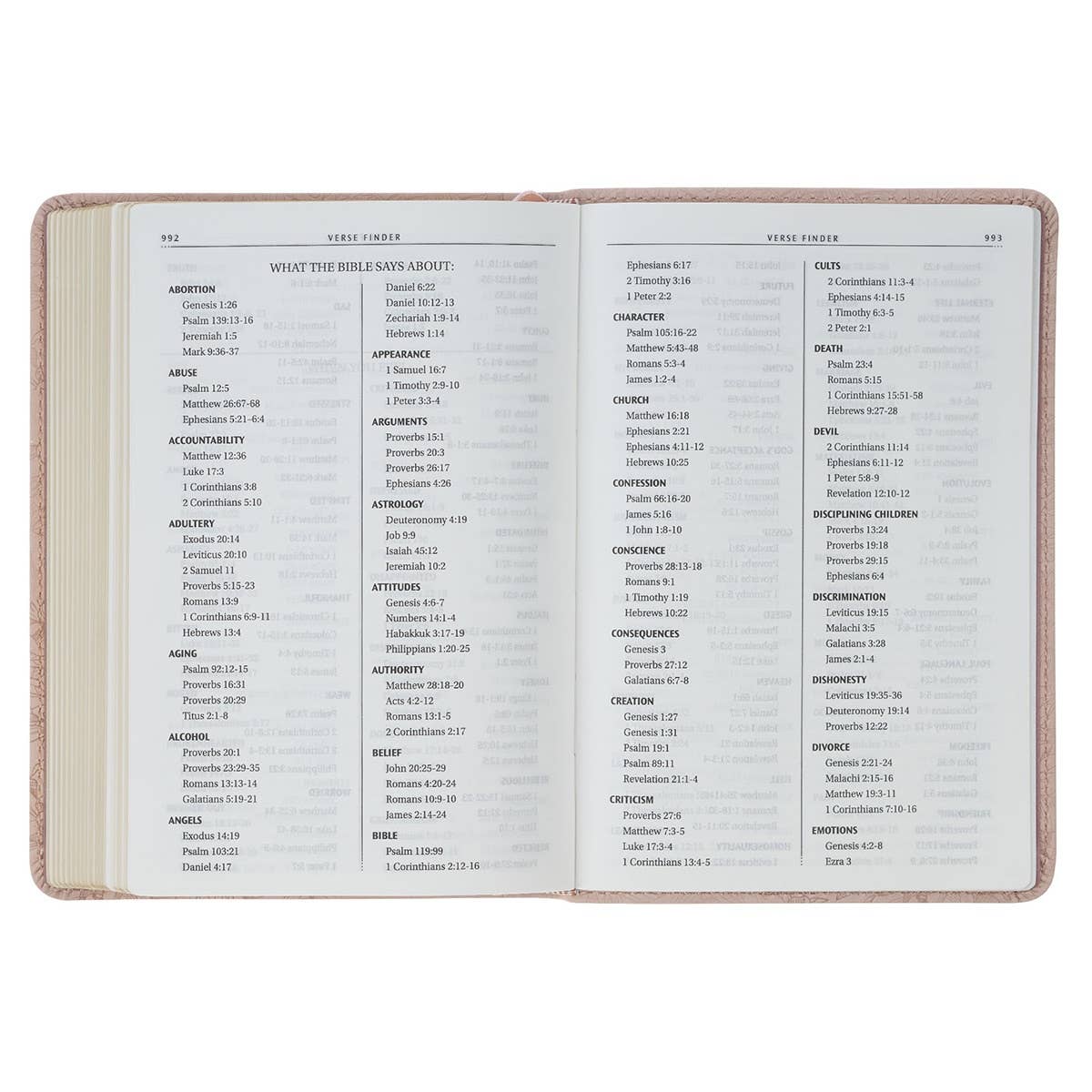KJV Bible Compact Faux Leather, Pink 2025
