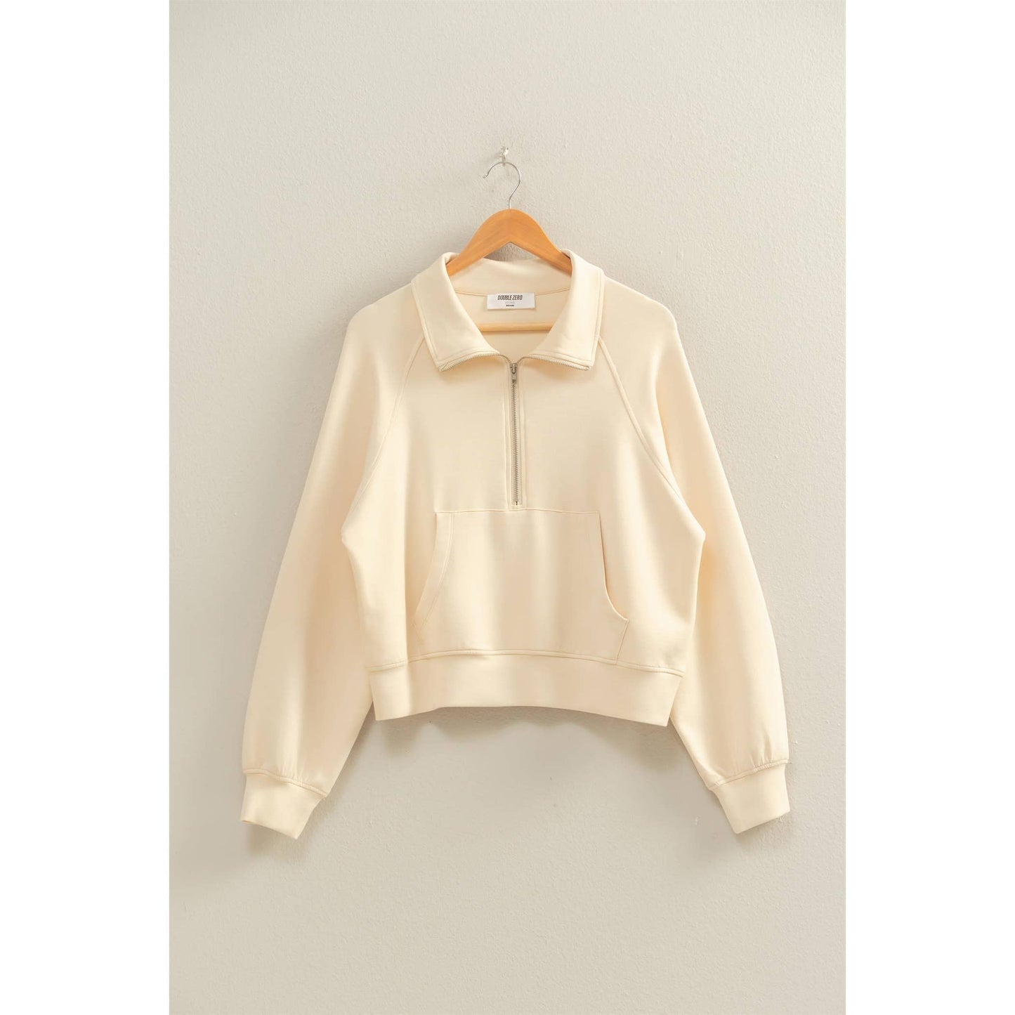 Scuba Half Zip-Up High Neck Collar Sweatshirt: DEEP GREEN / S-M-L(2-2-2)