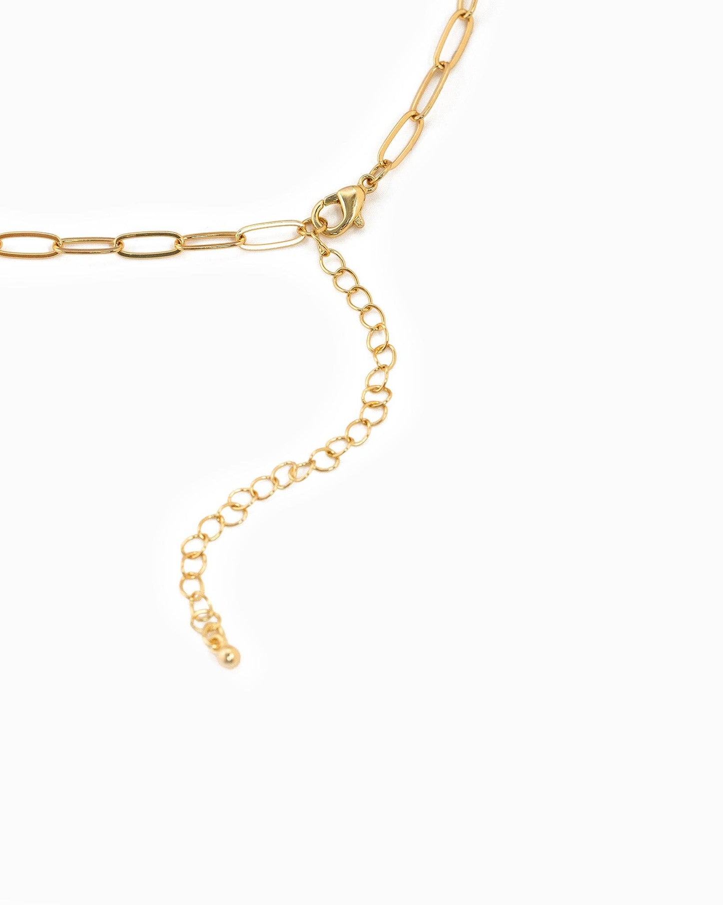 Multi Pearl Bow Charm Necklace: Rhodium
