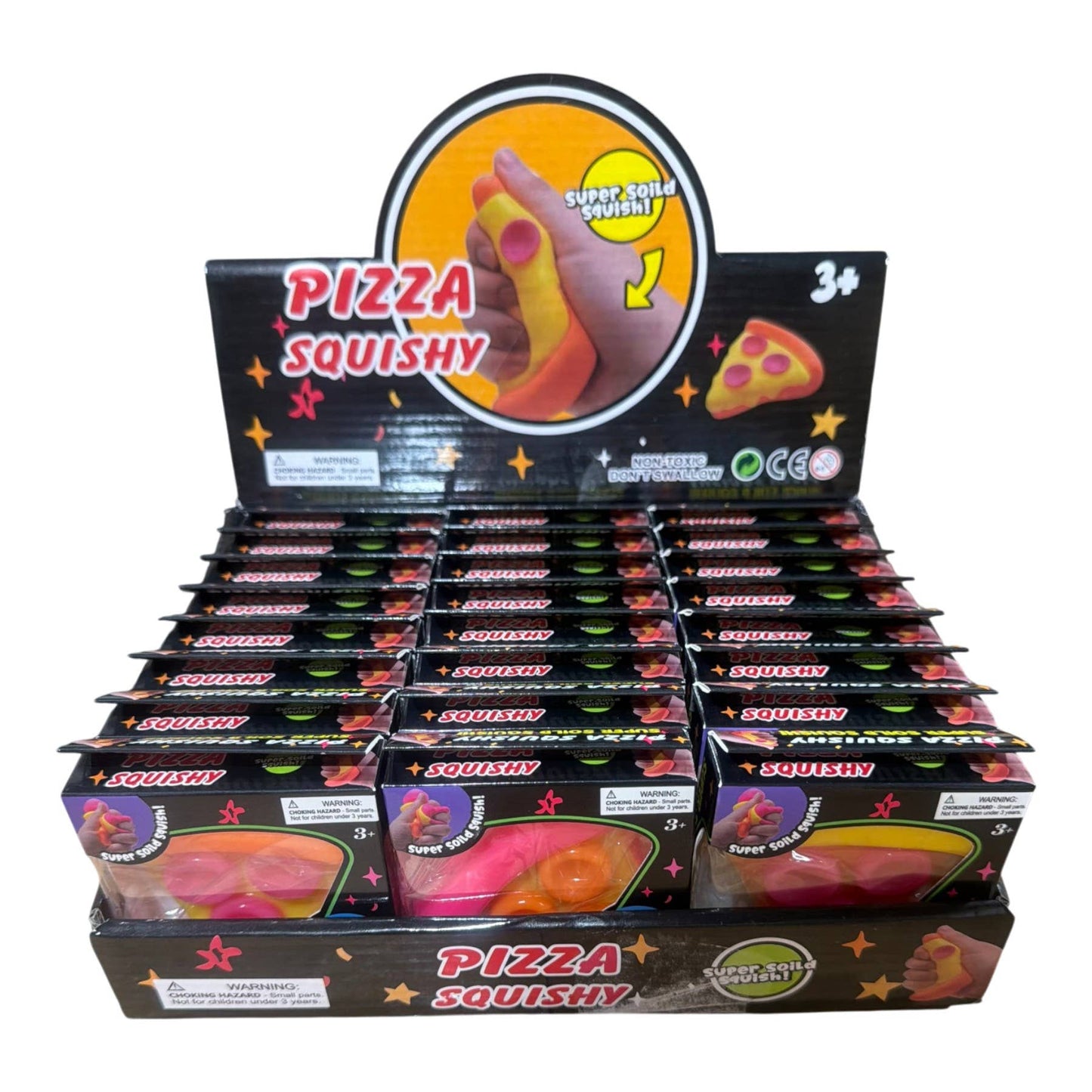 Super Solid Pizza Squish Toy – 24pc Retail Display